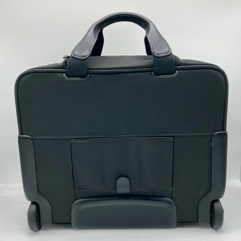 Tumi Black Rolling Carry-On Briefcase
